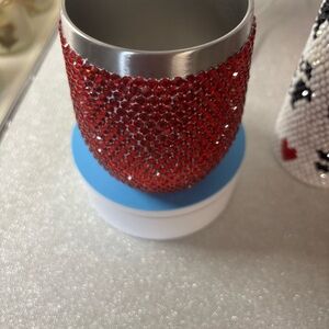 Red Rhinestone TumblerJeweld wine tumbler